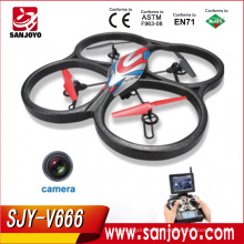 JJRC Hot &amp; New Toys! Giroscopio de 6 ejes 5.8G Quadcopter RC a gran escala con monitor de cámara lcd HD FPV RC Drone SJY-JJRC-V666